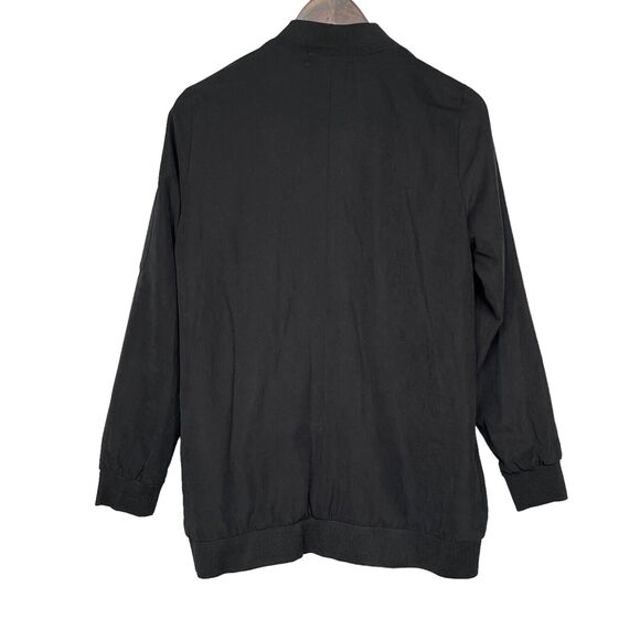 MOD Full-Zip Bomber Jacket Women Size M Black‎ Pockets Lined Style#31125 - Picture 2 of 12